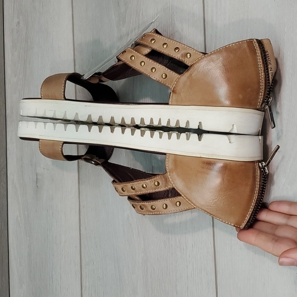 NWT Roan By Bed Stu Ibis Studded Ankle Leather Platform Boho Sandals Shoes - Picture 12 of 15